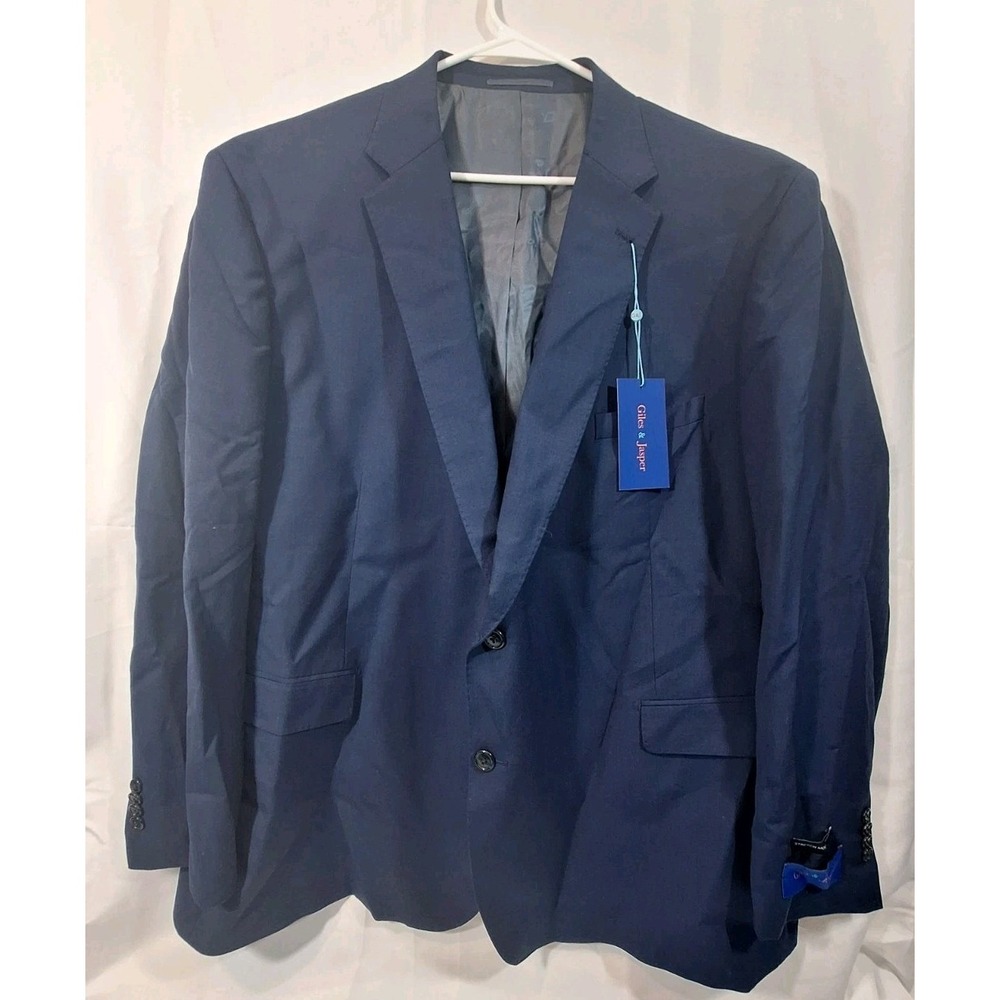 Giles & jasper Wool Stretch Modern Fit Navy Blue Style 121212 DAS 56R/52W